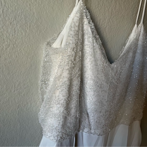 Amsale White Beaded Jumpsuit - Picture 6 of 12